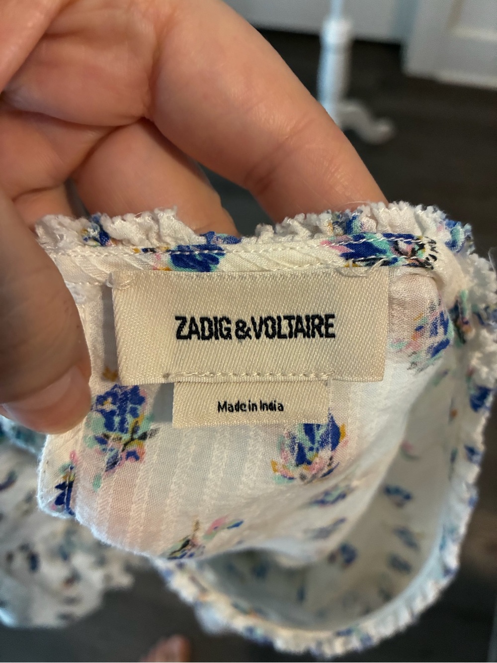 Zadig & Voltaire Tua Dobby Flower Top brunch on the patio essential Sz S - Picture 6 of 7